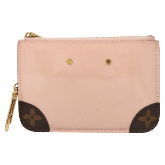 LOUIS VUITTON Vernis Porte Cartes Simple Rose Valerine M63855 LV Auth - Picture 1 of 15